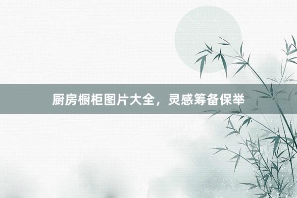 厨房橱柜图片大全，灵感筹备保举