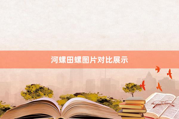河螺田螺图片对比展示